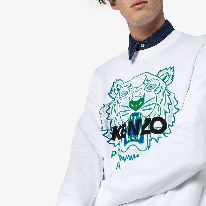 KENZO: Tiger Varsity Jungle sweatshirt in cotton with embroidery - Black